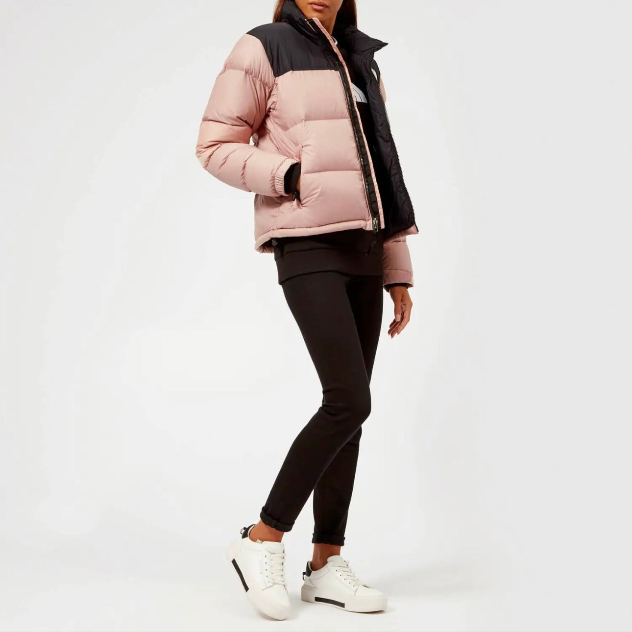 Misty rose nuptse jacket hotsell